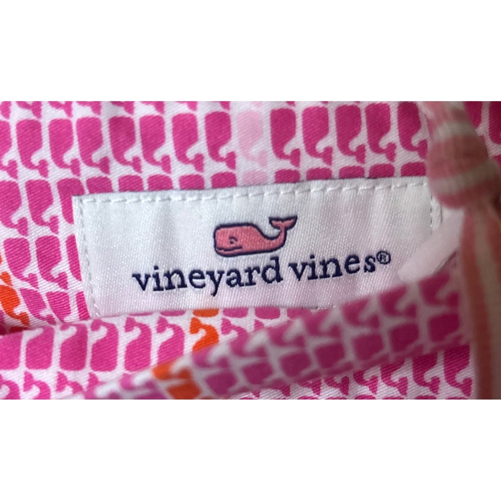 Vineyard Vines Womens Whale Stripe Skirt Rhododendron Pink Orange Mini Sz 8 NEW - Picture 4 of 5